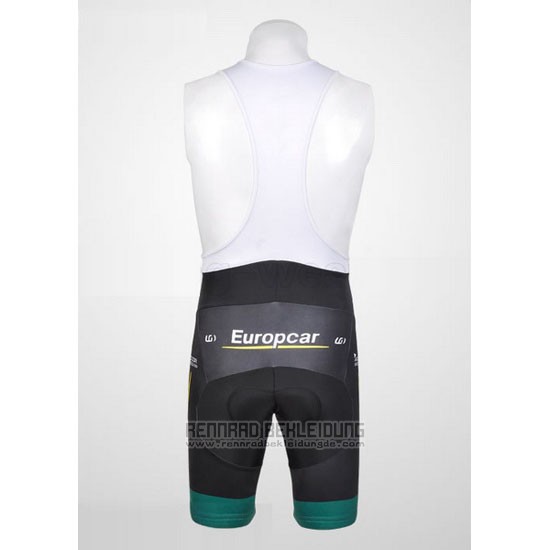 2012 Fahrradbekleidung Europcar Grun Trikot Kurzarm und Tragerhose